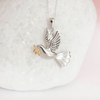 Sterling Silver Dove Necklace, 2 of 12