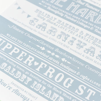 Tenby, Wales Location Typography Print, 4 of 4
