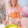 Personalised Women's Floral Cotton Apron, thumbnail 1 of 6