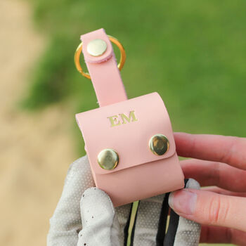 Personalised Leather Golf Ball Holder Accessory Gift, 4 of 12