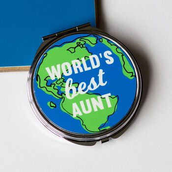 'World's Best Aunt' Compact Mirror, 3 of 6