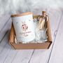 Personalised Christmas Scented Candle Gift Set Vegan, thumbnail 1 of 5