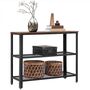 Industrial Console Table Hallway Table With Shelves, thumbnail 8 of 9