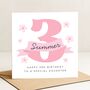 Personalised 3rd Pink Birthday Card For Daughter, thumbnail 2 of 7