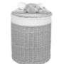 Large 68cm Grey Wicker Laundry Basket With Elephant, thumbnail 4 of 4