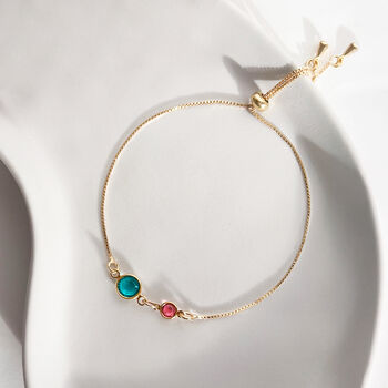 Mother And Child Birthstone Sliding Bracelet, 4 of 12