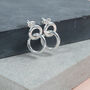 Kelso Large Chunky Silver Earrings, thumbnail 1 of 4