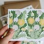 Dandelion Linocut Flower Notecards Set Of Eight, thumbnail 4 of 7