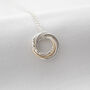 9ct Gold And Silver 50th Birthday Necklace, thumbnail 1 of 11