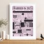 2025 Personalised 1st Paper Wedding Anniversary Poster Gift, thumbnail 2 of 11
