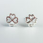 Sterling Silver Four Leaf Clover Cutout Stud Earrings, thumbnail 1 of 5