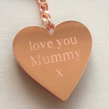 Rose Gold 'Love You Mummy' Keyring ~ Boxed, 3 of 3