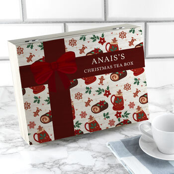Personalised Christmas Present Tea Box, 3 of 5