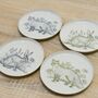 Set Of Four Forest Animal Bunny Fox Coasters, thumbnail 1 of 4