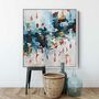 Large Blue Modern Abstract Art Seascape Painting, thumbnail 2 of 2