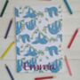 Personalised Sloth Journal Drawing Book, thumbnail 4 of 7