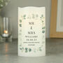 Personalised Botanical Wedding LED Candle, thumbnail 2 of 2