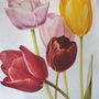 Tulip Illustration Print Cotton Tote Bag, thumbnail 3 of 10