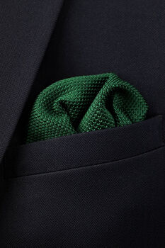 Handmade 100% Polyester Knitted Tie In Dark Green, 7 of 8