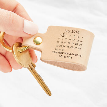 Personalised Leather 'Day You Became My…' Keyring, 3 of 6