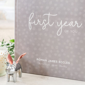 Personalised 'The First Year Of You' Baby Journal, 5 of 8