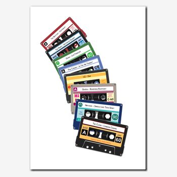 Personalised Cassette Print Music Lover Gift, 6 of 7