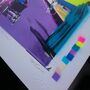 'Strolling The Prom' Original Neon Stencil Over Print, thumbnail 6 of 10
