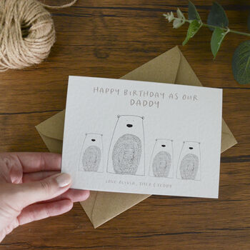Personalised Daddy Bear Card, 4 of 4