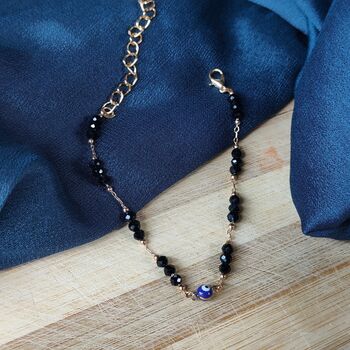 Evil Eye Black Beads Indian Mangalsutra Bracelet, 2 of 5