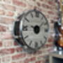 Large 15'' Drum Clock Black Sides, thumbnail 1 of 5