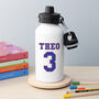 Personalised Shirt Number Water Bottle, thumbnail 4 of 5