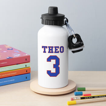 Personalised Shirt Number Water Bottle, 4 of 5