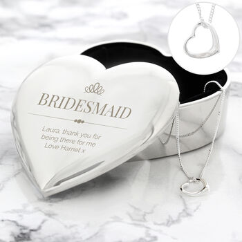 The Ultimate Keepsake: Personalised Heart Trinket Box And Necklace, 3 of 8