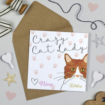 Crazy Cat Lady Card, Multiple Cat Designs, 5 of 9