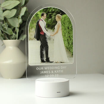 Personalised Mr And Mrs Photo Frame LED, 4 of 8