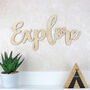Wooden Explore Wall Sign, thumbnail 1 of 2