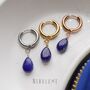 Lapis Lazuli Hoop Earrings, thumbnail 6 of 12