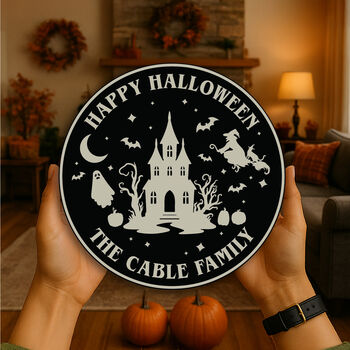 Personalised Halloween Plaque, 3 of 5
