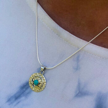 Secret Garden Turquoise Silver Necklace, 2 of 8