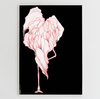 Heart Flamingo Print, 2 of 7
