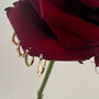 9ct Solid Gold Curved Engraved Creole Hoop Earrings, thumbnail 4 of 6