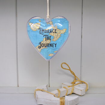 Personalised Map Sail Boat Message Heart, 7 of 12