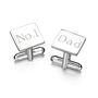 Personalised Square Silver Cufflinks, thumbnail 2 of 4