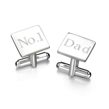 Personalised Square Silver Cufflinks, 2 of 4
