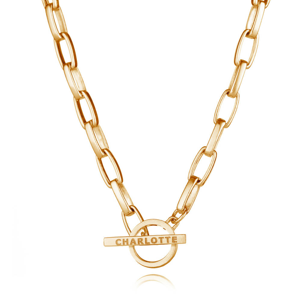Ridge T-Bar Chain Necklace | 18ct Gold Plated | Missoma
