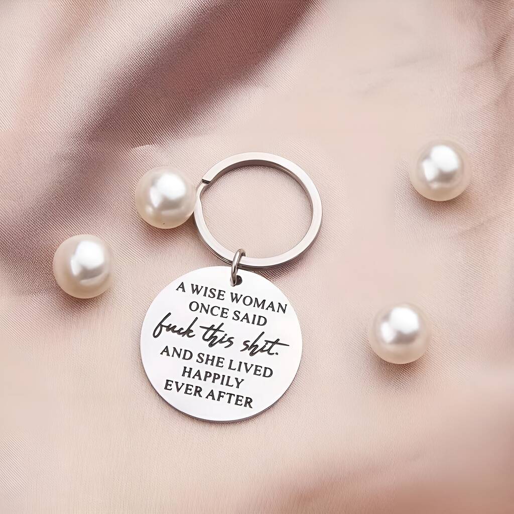 Funny Wise Womans Words Keyring Gift By Unique's Co.