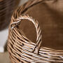 Set Of Two Delphi Wicker Log Storage Baskets, thumbnail 4 of 5