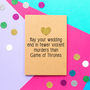 'Game Of Thrones Wedding' Funny Wedding Card, thumbnail 1 of 2