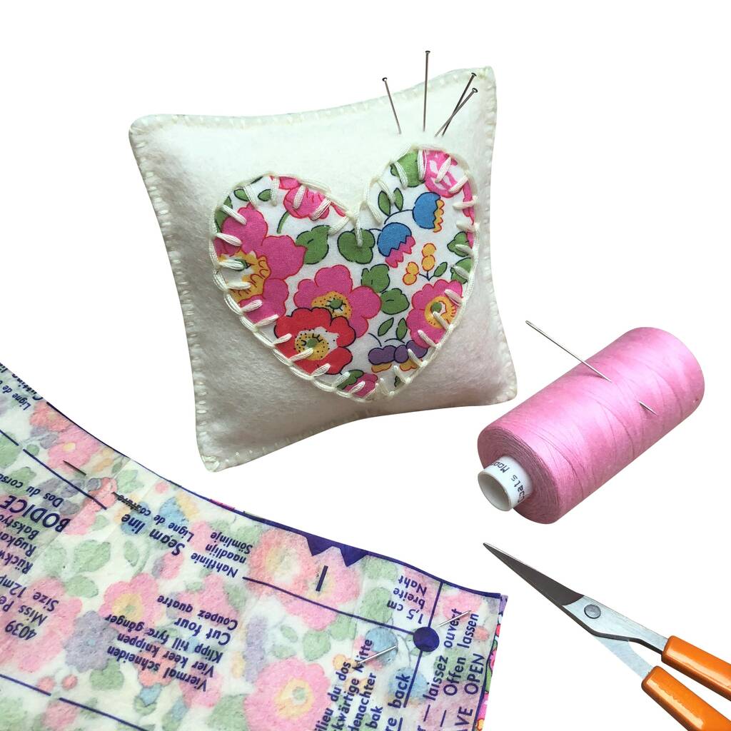 Liberty Print Pin Cushion Sewing Kit By Gemima London