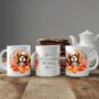 Personalised Dog Mug King Charles Spaniel In An Autumn Wreath, thumbnail 2 of 2
